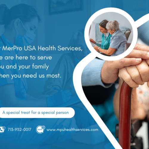 Blue and White Modern Home Care Service Facebook Post