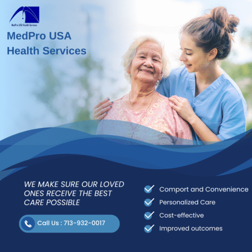 Dark Blue And White Modern Senior Home Care Instagram Post