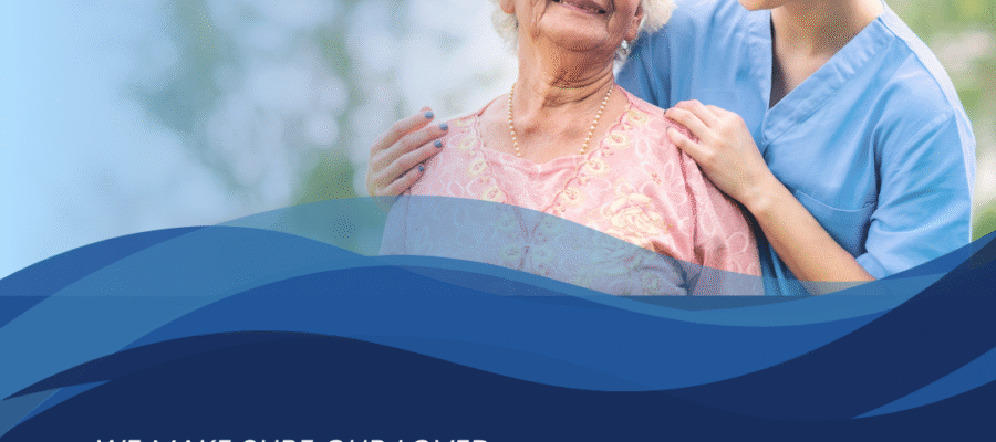 Dark Blue And White Modern Senior Home Care Instagram Post